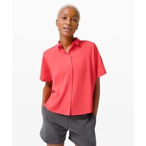 LULULEMON Women's Full Day Ahead Short Sleeve Shirt In Carnation Red